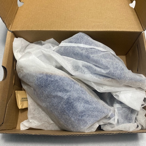 Rilista Open Toe Block Heel Knit Slip On Breathable Blue Slide Sandal Si… - Picture 12 of 12